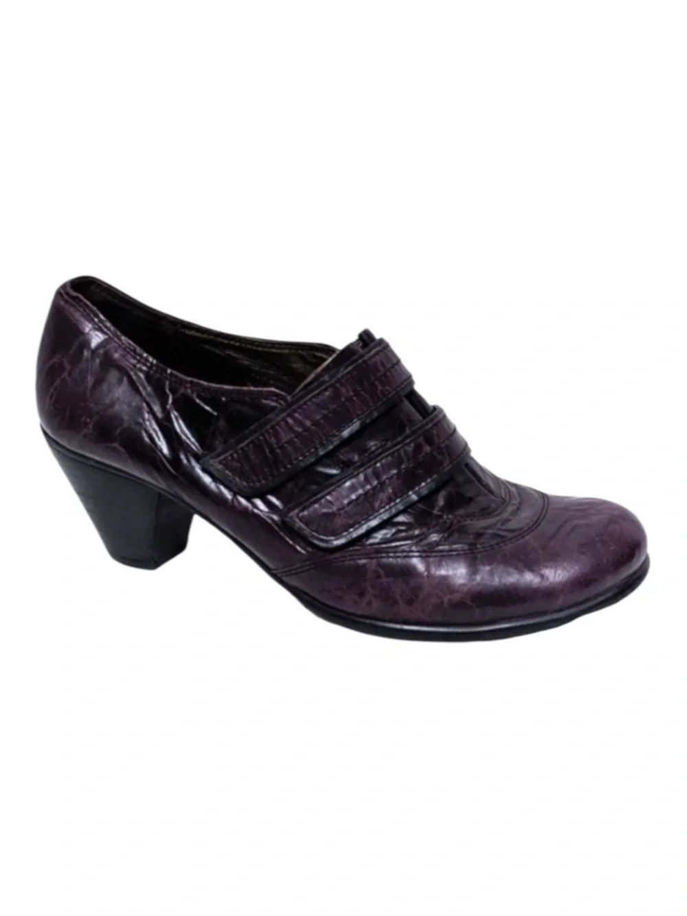 FIDJI FIDJI Dark Purple Heeled Loafers 39